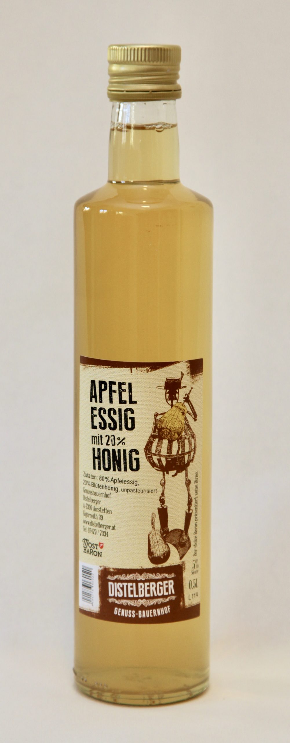 Apfelessig mit Honig 0,5l – Abhof Höfinger